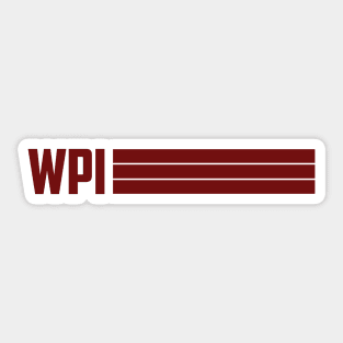 WPI Retro Stripe Sticker